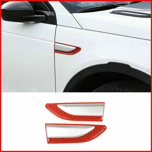 2Pcs Red Side Air Flow Vent Fender Trim for Land Rover Discovery Sport 2015-2021