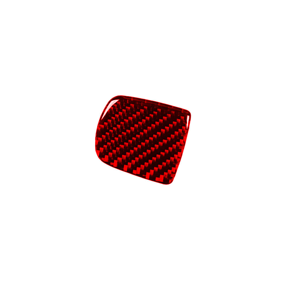 Red Carbon Fiber Interior Decor Glove Box Handle Cover Trim for Fiat 500L 14-17
