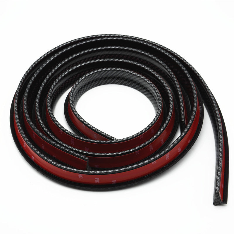 2x 3D Carbon Fiber Car Fender Flare Wheel Eyebrow Protector Rubber Strip Sticker