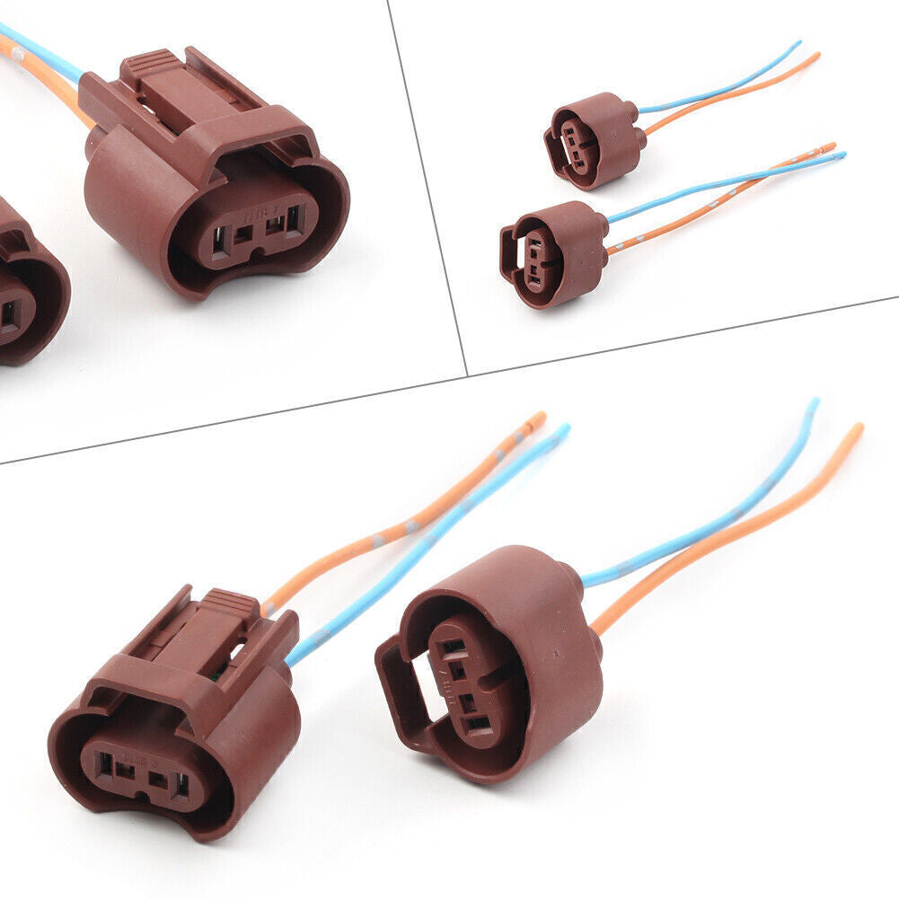 U 9006 HB4 Wire Pigtail Female Two Harness Fog Light Socket Connector Lamp Car
