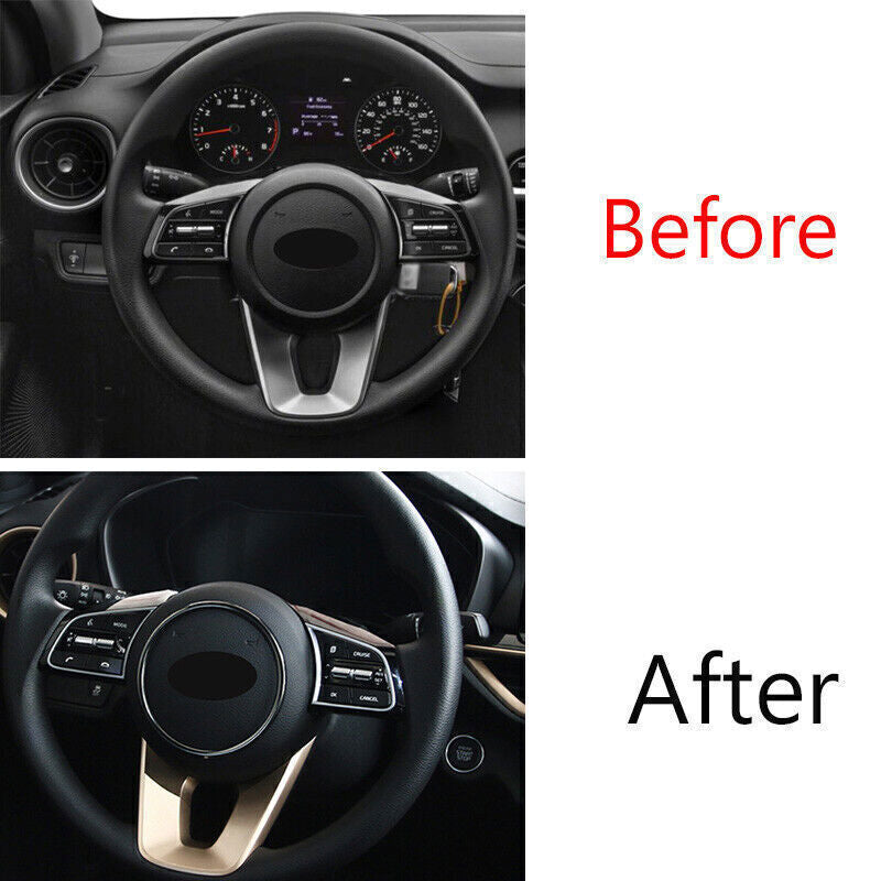 For 19-21 for Kia K3 Forte Inner Steering Wheel Horn Ring Cover Trim Black Steel 1X