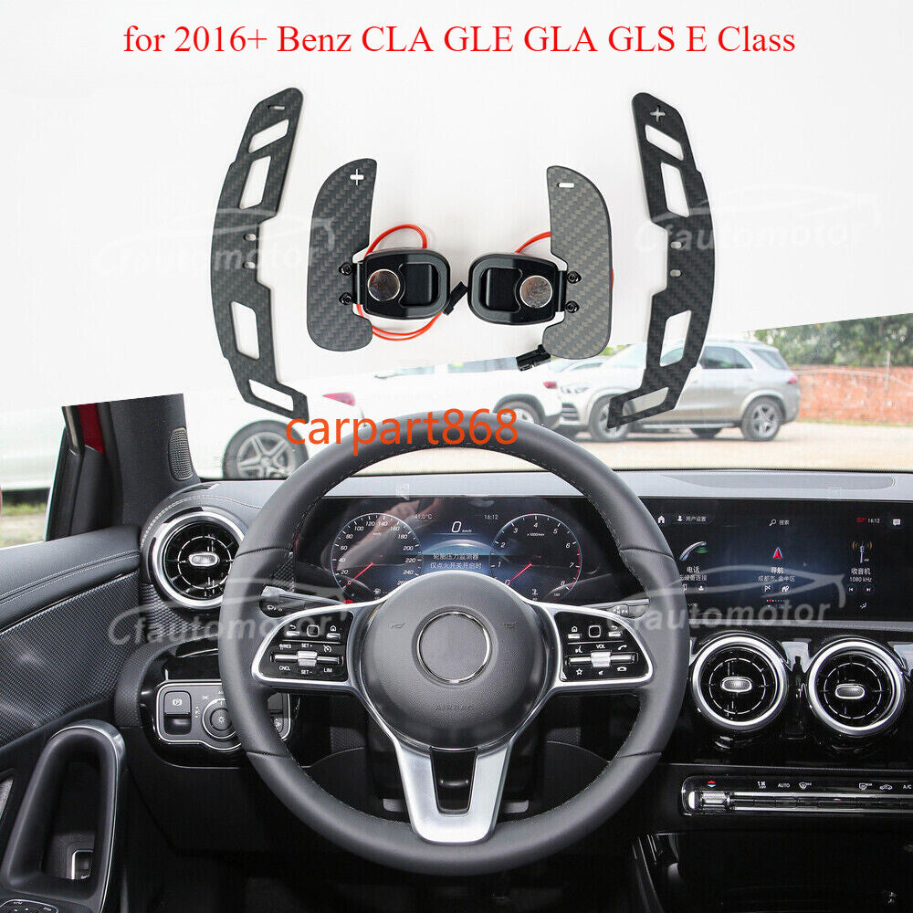 Magnetic Carbon Fiber Shift Paddles for 2016+ for Benz CLA GLE GLA GLS E Class