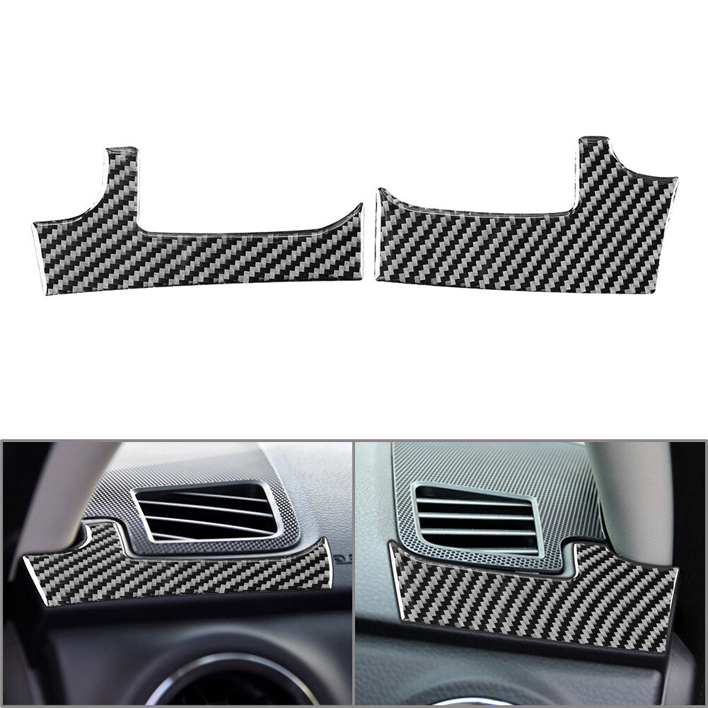 Carbon Fiber Dashboard Air Outlet Cover Trim Fit for Toyota Tundra 2014-21 RHD Black