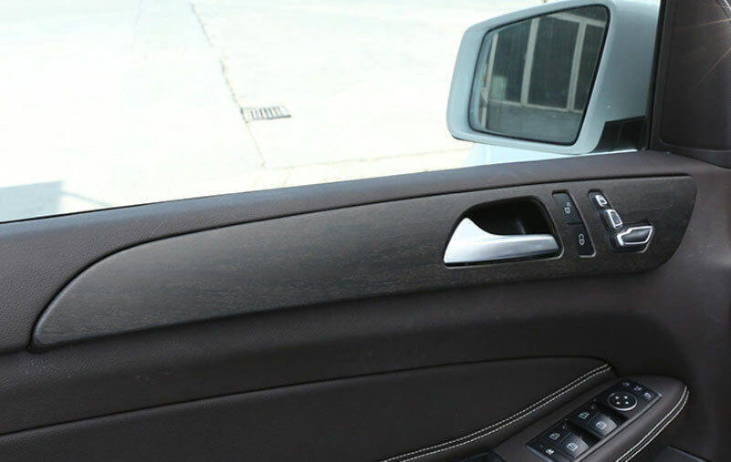 Wood Grain Interior Door Panel Cover Trim 4pcs Car Fit for Benz 16-19 GLE GLS