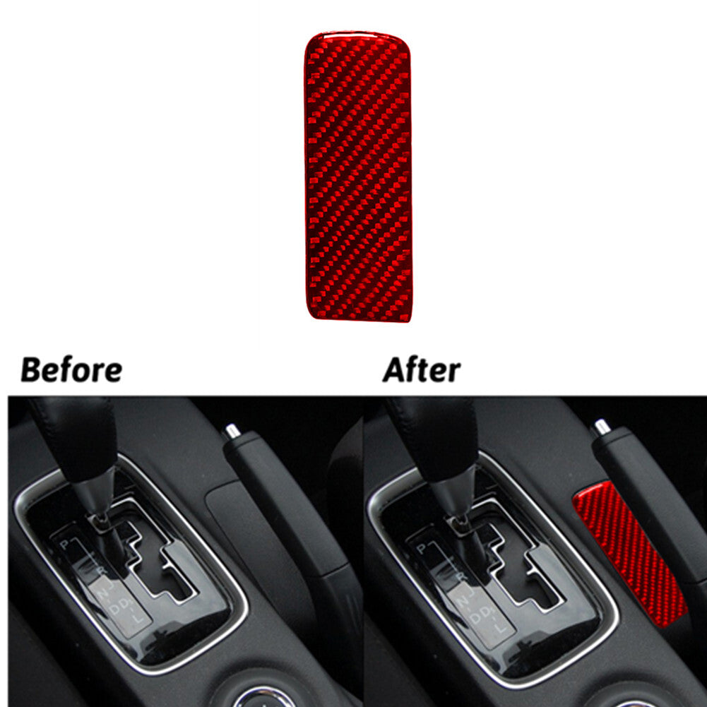 Red Carbon Fiber Below Hand Brake Cover Trim for Mitsubishi Outlander 2014-2016