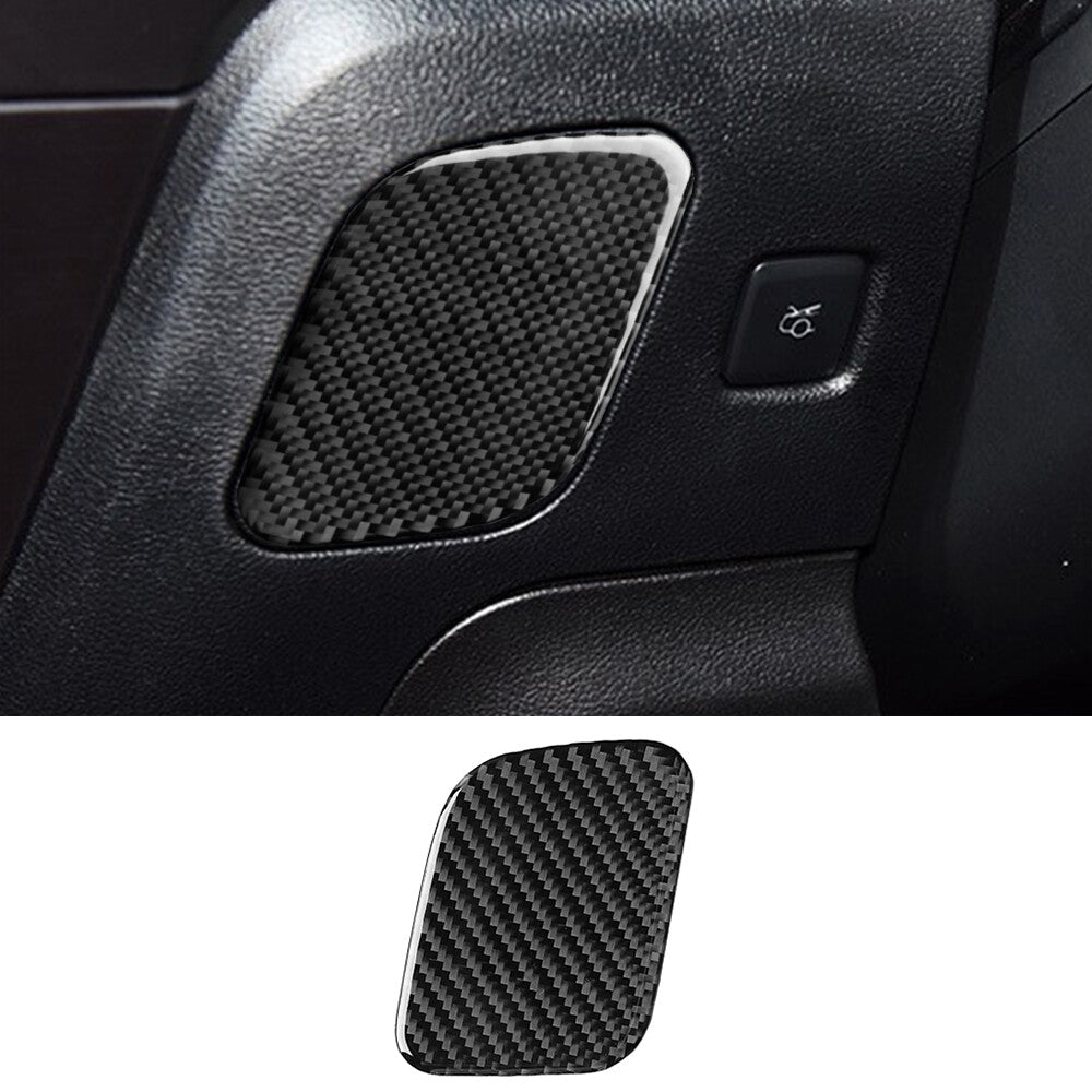 Soft Carbon Fiber Inner Driver Storage Box Panel Trim for Ford for Mustang 2015-2022