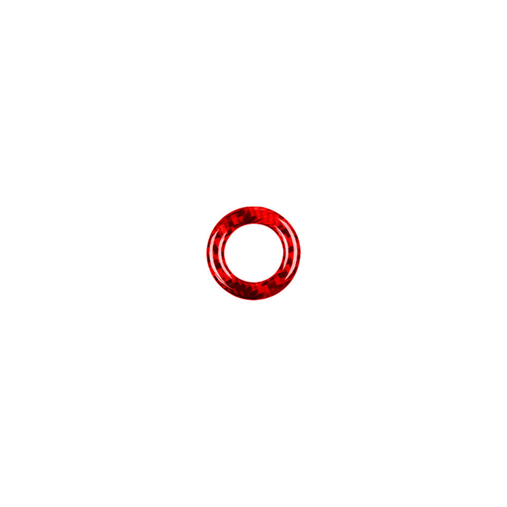 Red Carbon Fiber Ignition Switch Ring Trim Cover for Nissan Rogue 2014-2016