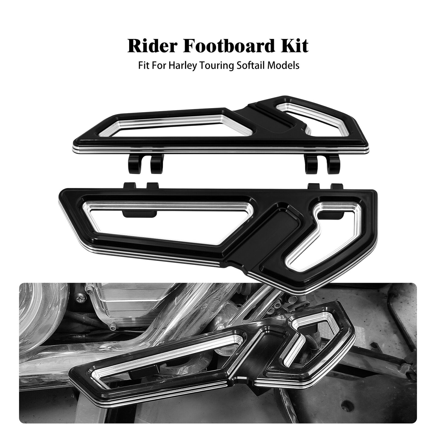 Driver Empire Footboards Floorboards for Harley Touring Street Road Glide Dyna