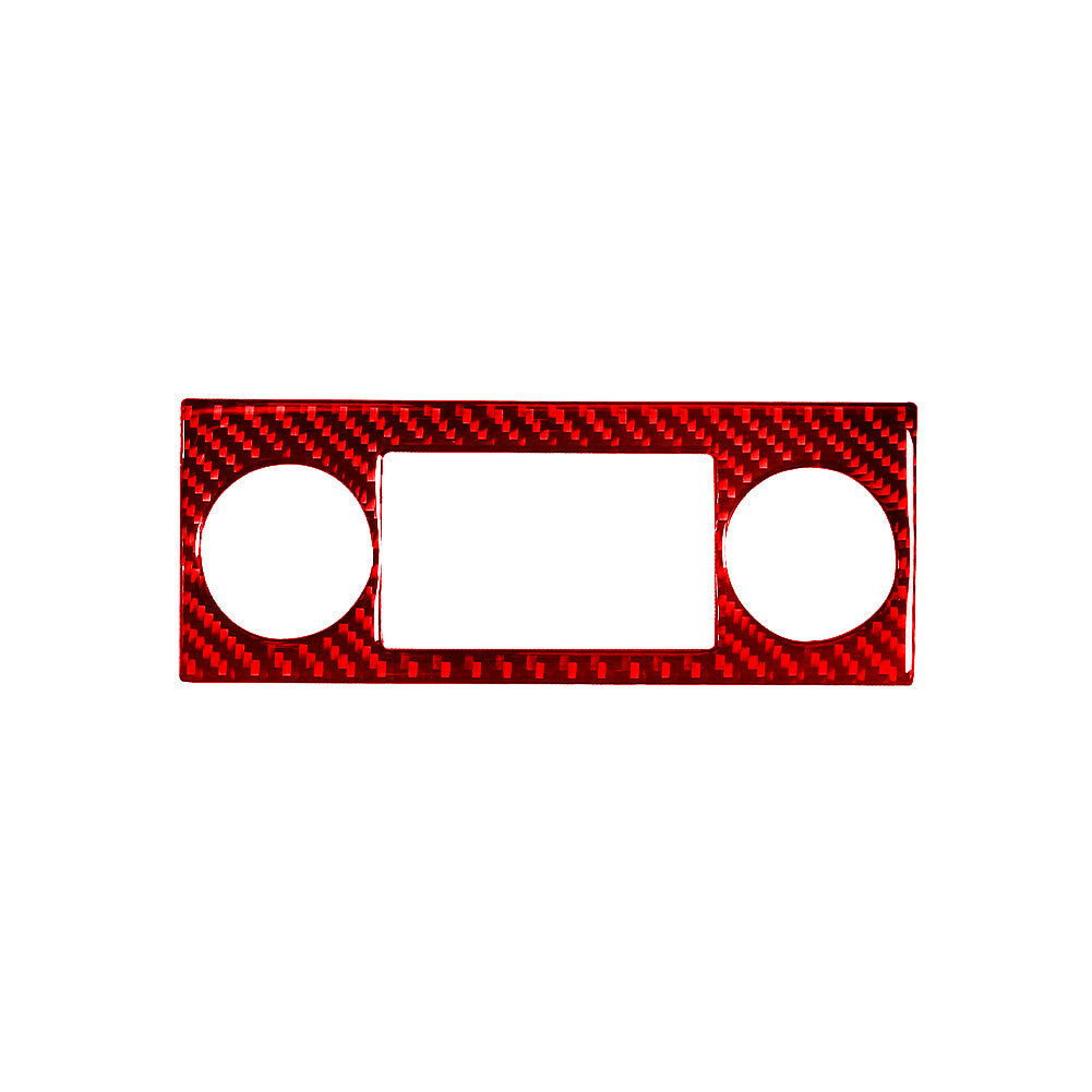 Red Carbon Fiber Manual Climate Control Trim For Silverado/tahoe/ for sierra 2007-14