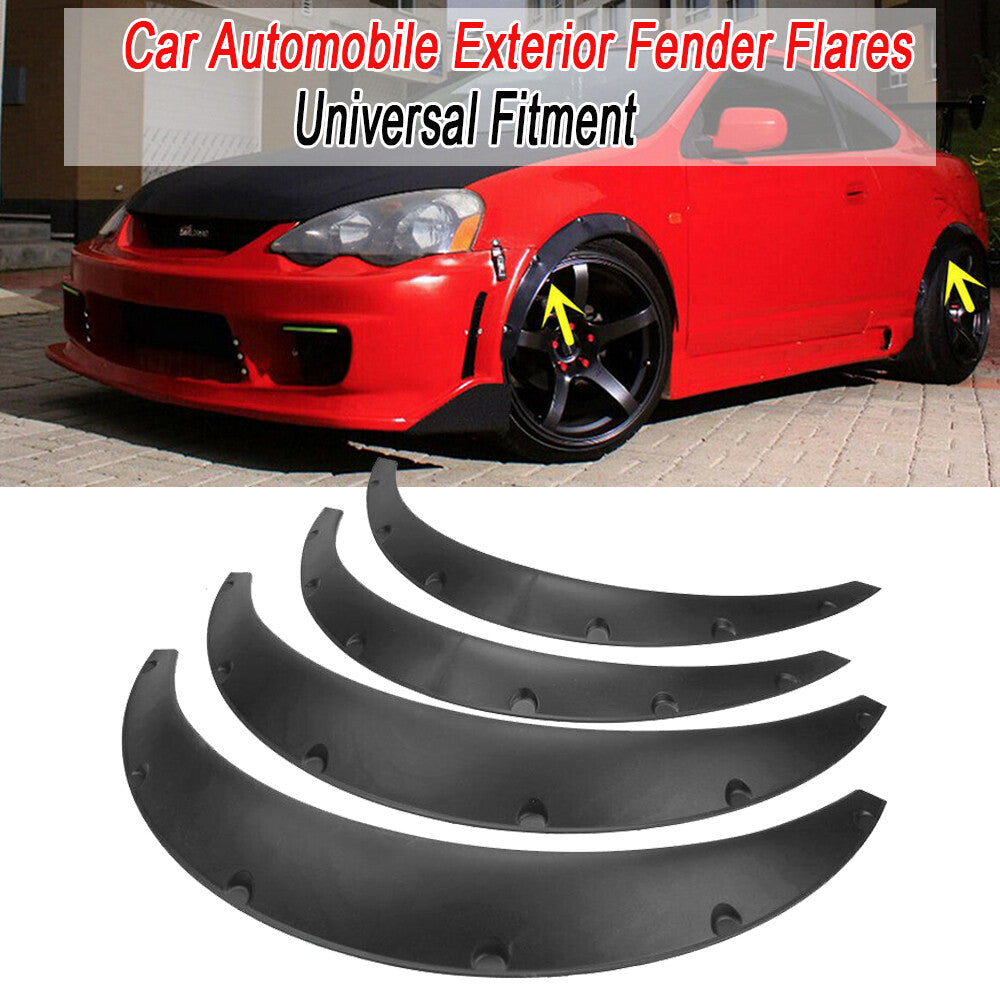 Flexible fender flare arch guard protection kit, black universal