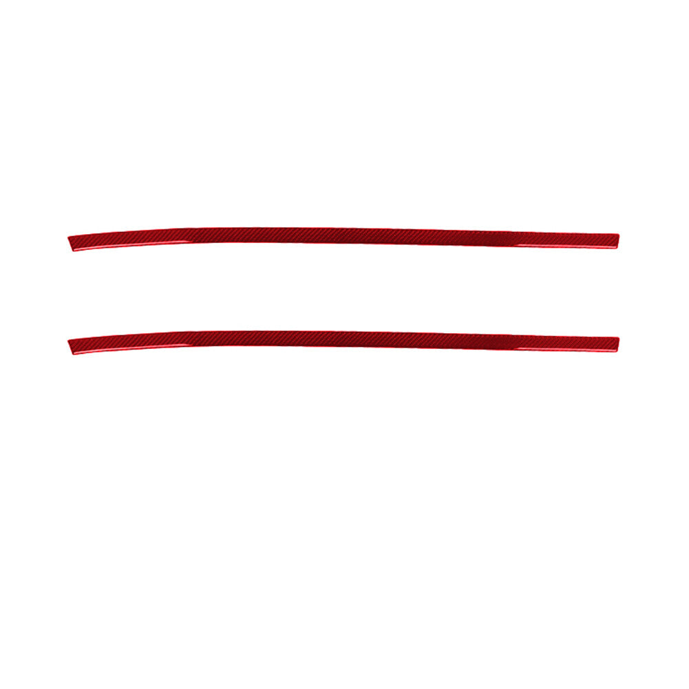 2x Red Carbon Fiber Side Car Roof Trim Strips for Toyota Supra GR A90 2020-2022