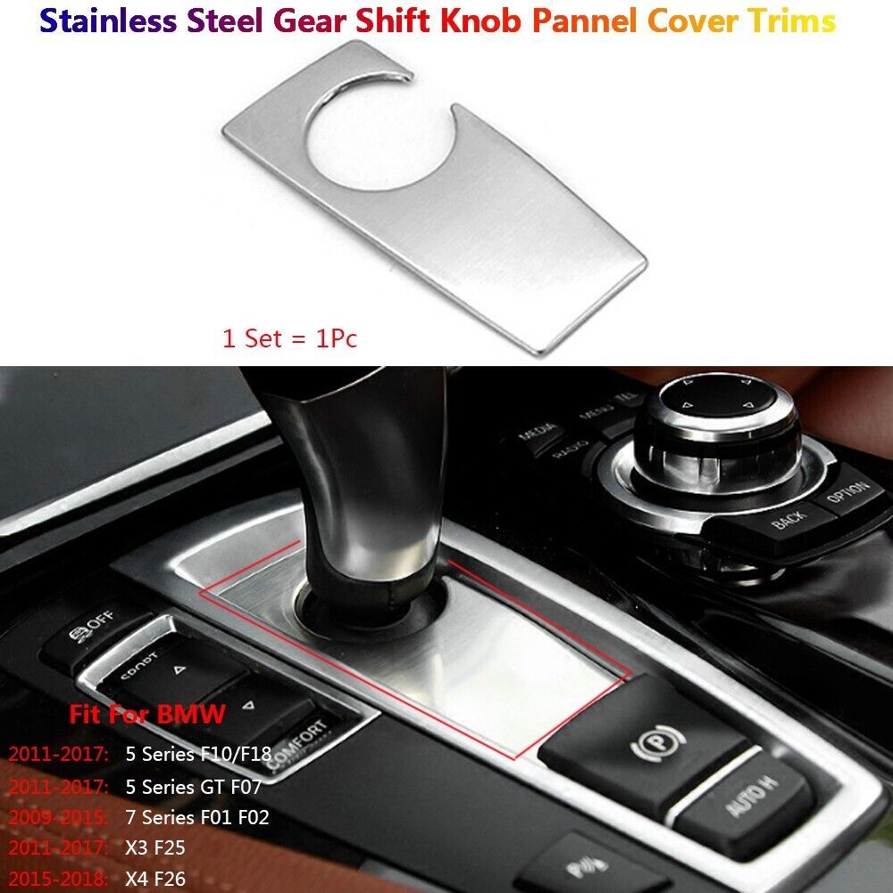 Stainless Steel Shift Button Panel Cover Trim for BMW 5 7 X3 X4 F07 F10 F01 F25 F26