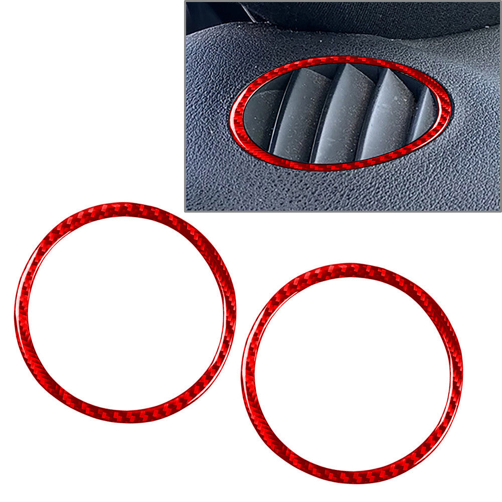 Demist Air Conditioner Vent Outlet Ring Trim for Audi TT 8N 2001-06 Carbon Red