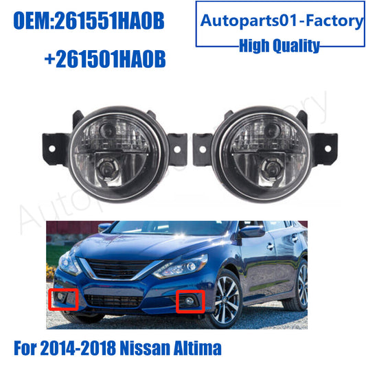 Front Bumper Lights Fog Lights LeftRight for Nissan Altima 2016-2018