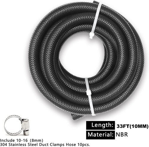 3/8-inch fuel line hose, NBR rubber push-lock hose, high-pressure fuel line, gas line