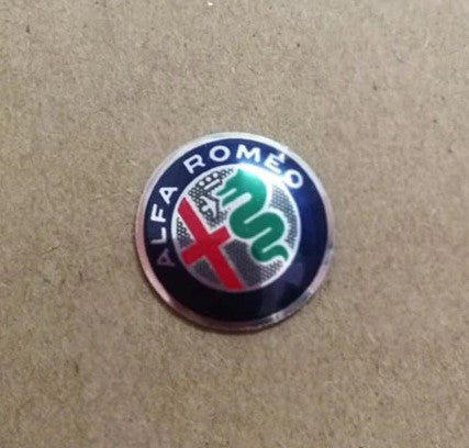 5-Piece Pack 11mm for Alfa Romeo Car Remote Keychain Stickers Badges Logos