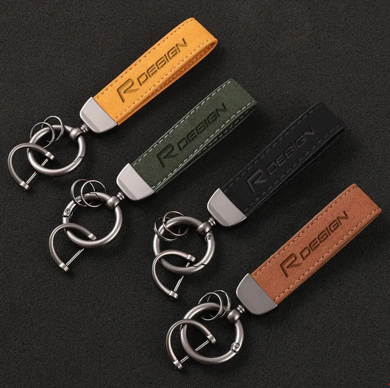 Black car keychain/leather key ring for Alfa Romeo Giulietta Giulia GT 147 156