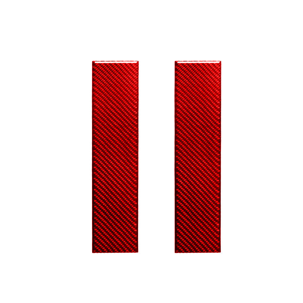 2Pcs Red Carbon Fiber Floor Console Storage Panel Cover Trim for LEXUS RX330 350