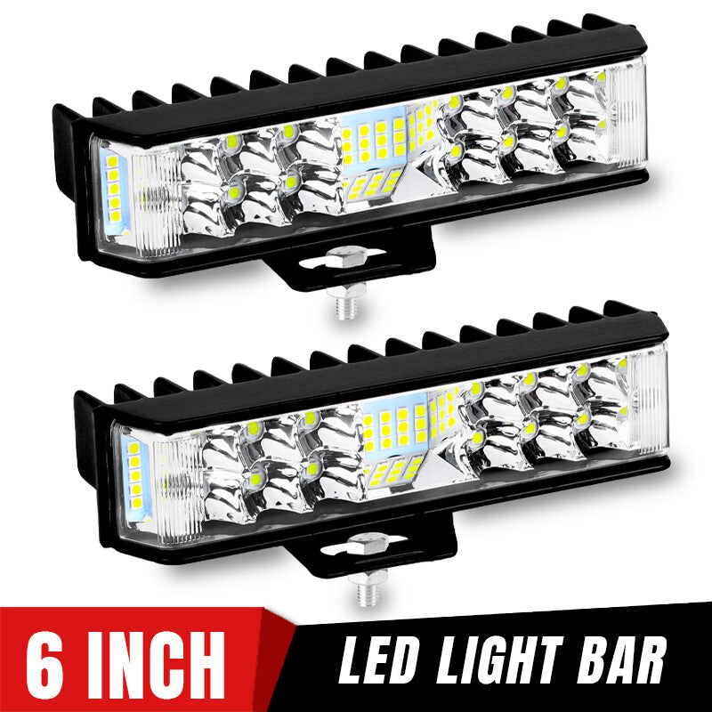 2x 6inch 40W LED Work Light Bar Spot Flood Combo Pods Offroad Driving Fog Lamp
