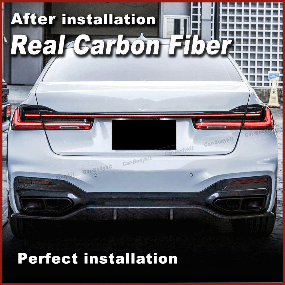 for BMW 7 Series G11 M-SPORT 2019-22 Real Carbon Fiber Rear Diffuser Bumper Lip