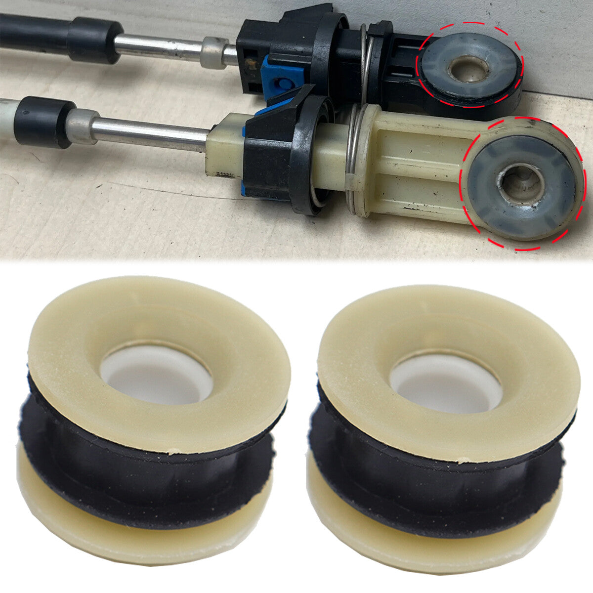 2X Gear Cable Collet Bushing Repair Kit for Holden Astra 2009-2018 Shifter Joint