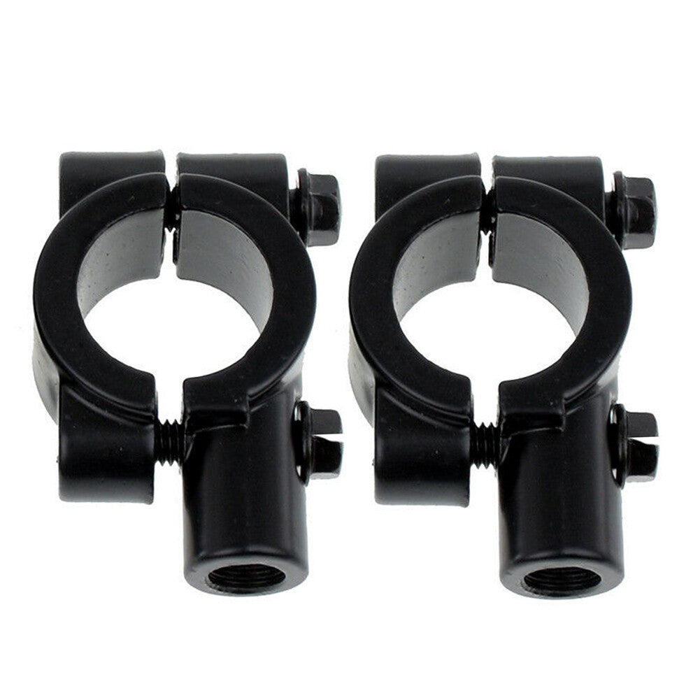 22MM M10 10mm Motorrad Lenker Spiegelhalterung Klemmadapter Schwarz Paar