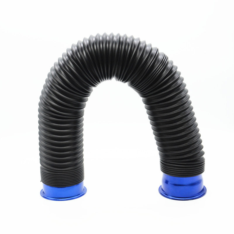 Car Blue 75mm 3Multi Flexible Turbo Cold Air Intake Duct Inlet Pipe Hose Tube