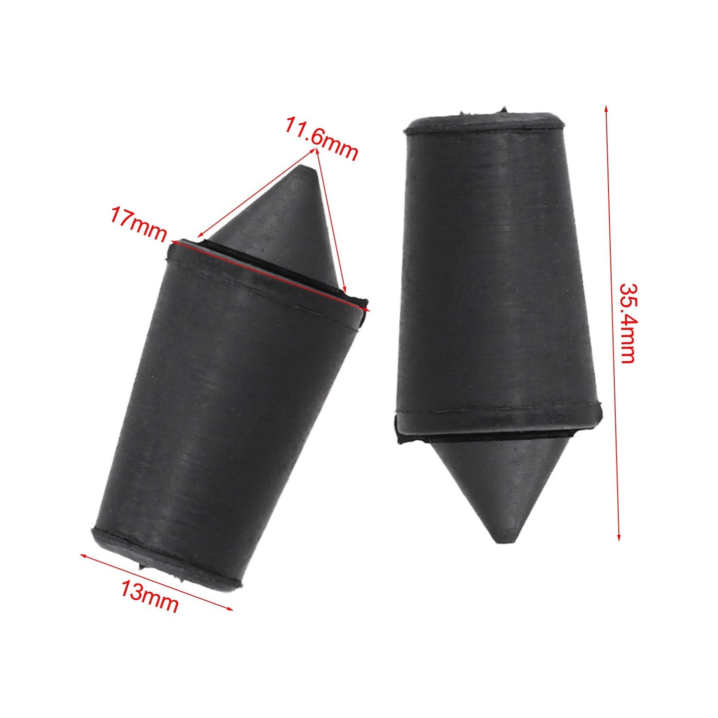 Precision fit rubber door protectors for Toyota RAV4 rear doors (2-pack)