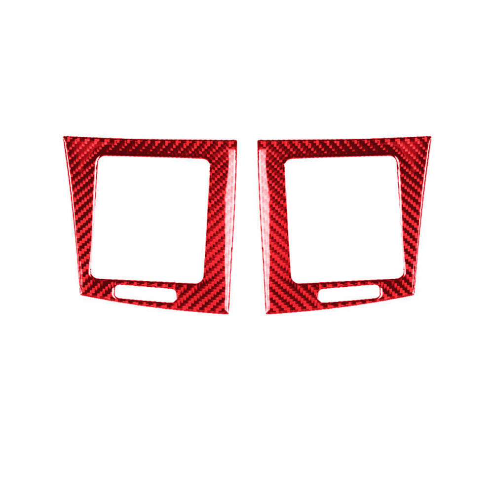 Red Carbon Fiber Center Control Air Outlet Trim for Toyota Highlander 2008-2013