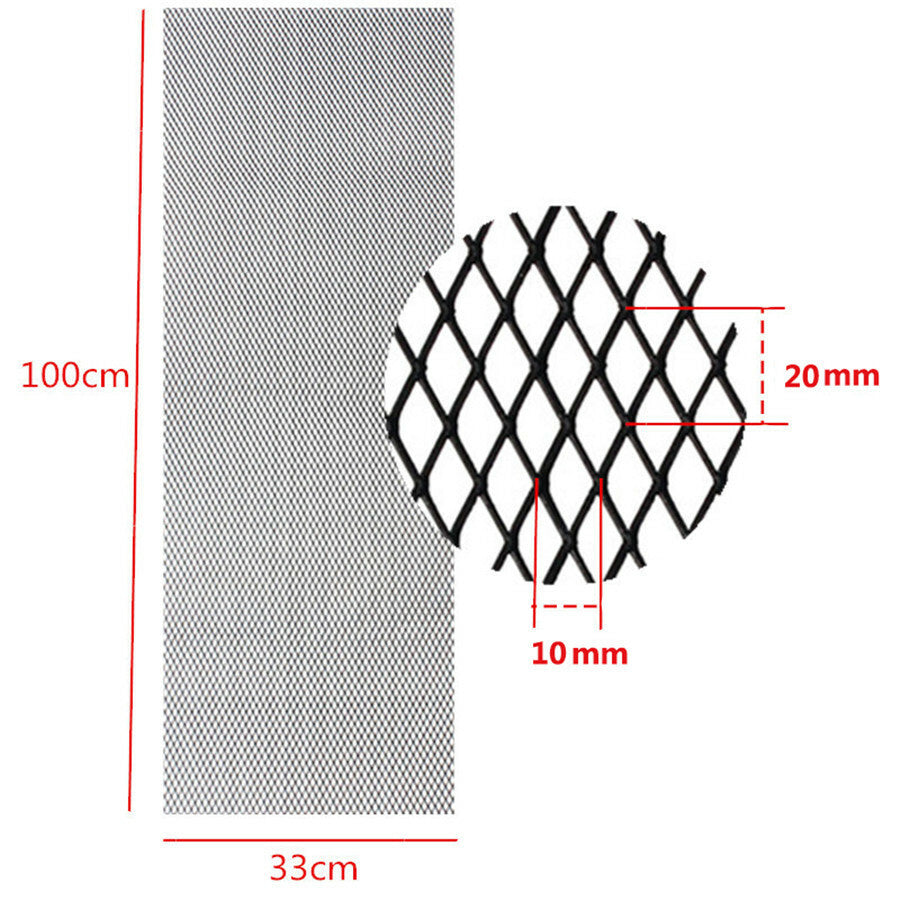 40''x13Silver Aluminium Racing Grille Mesh Vent Car Tuning Grill Universal