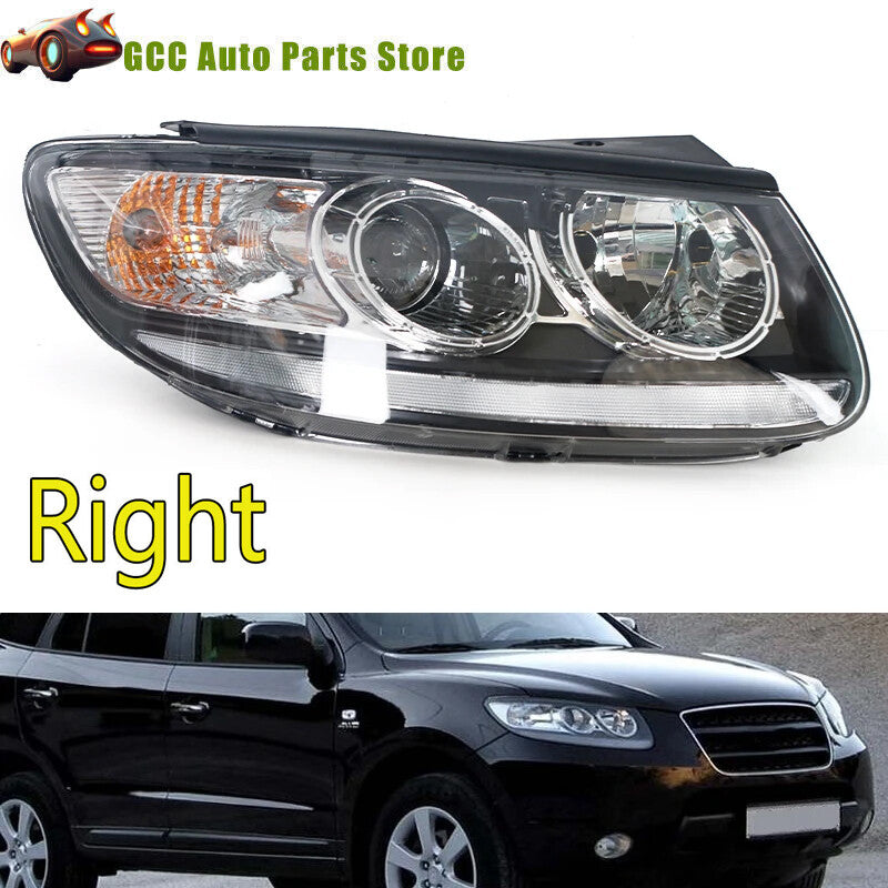 Right Front Bumper Halogen Headlight Headlamp for Hyundai Santa Fe 2007-2012