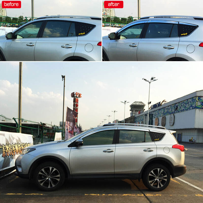 for Toyota RAV4 2013-2018 silver Window Visor Vent Sun Shade Rain Guard Shield