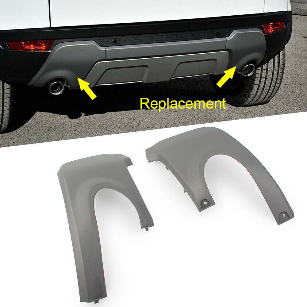 Rear Exhaust Pipe Towing Hook Cover Trim for Range Rover Evoque 2012-2018 2PCS