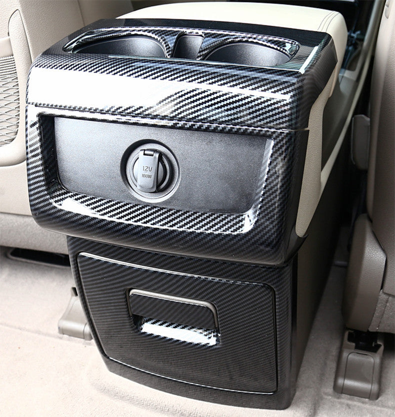 for Kia Carnival 22-23 Carbon Fiber Rear Air Outlet Anti-kick Panel Trim Kit 5x