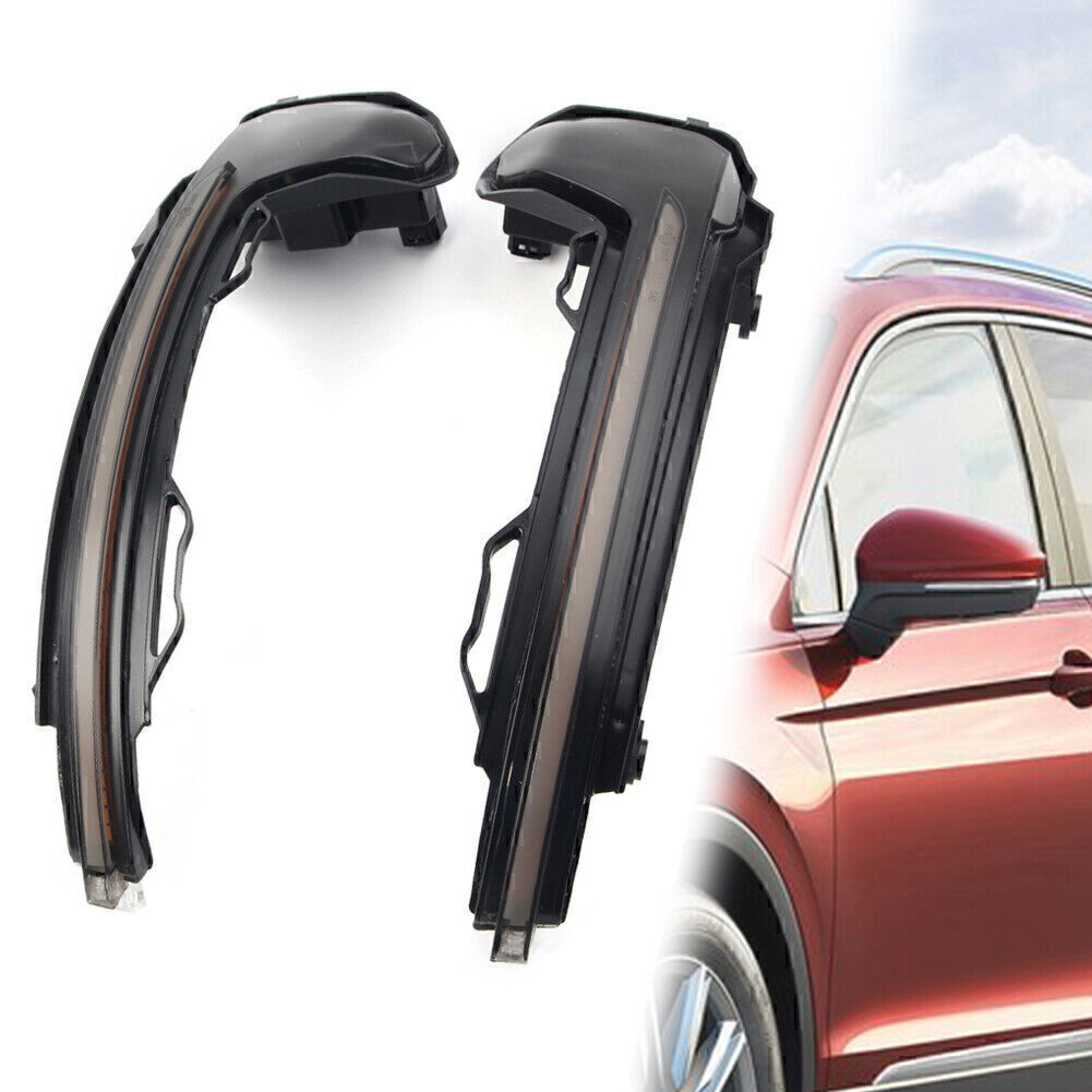 LED Dynamic Mirror Smoke Turn Signal Sequential Light Fit for VW for Tiguan MK2 17 2018