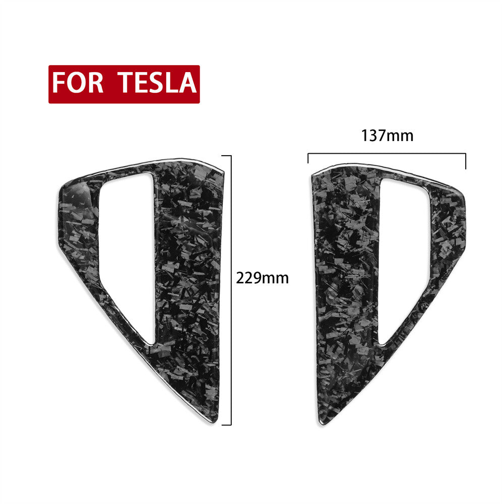 for Tesla Model 3 Y 2017+ Forged Carbon Fiber Side Tail Light Charging Port Trim