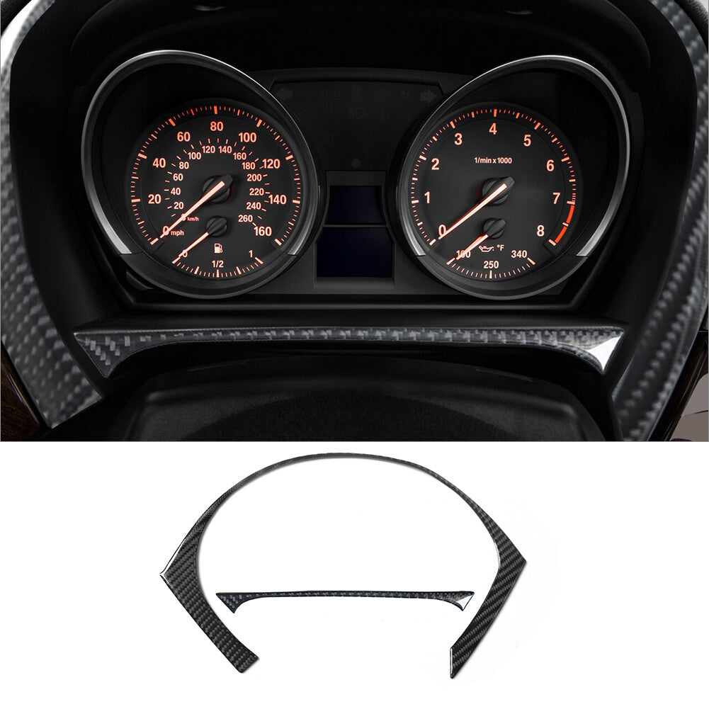 2Pcs Carbon Fiber Inner Speedometer Surround Cover Trim for BMW Z4 E89 2009-2016