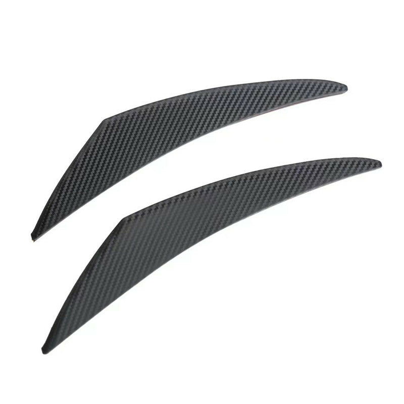 4pcs Carbon Fiber Rubber Car Styling Bumper Lip Fin Splitter Spoiler Canard Pad