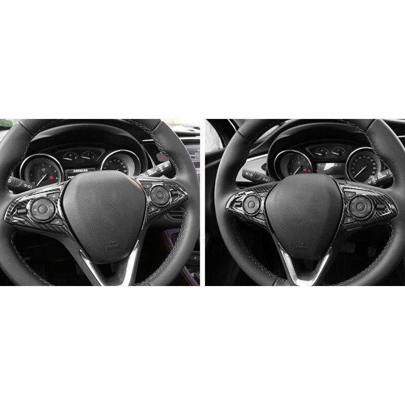 Refit for Buick Envision 2016-2020 Carbon Fiber Steering Wheel Button Cover Trim