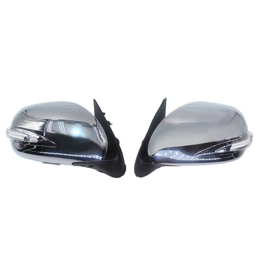 for Toyota Hiace Chrome Electric Reflector Rearview Mirror Exterior Led Light