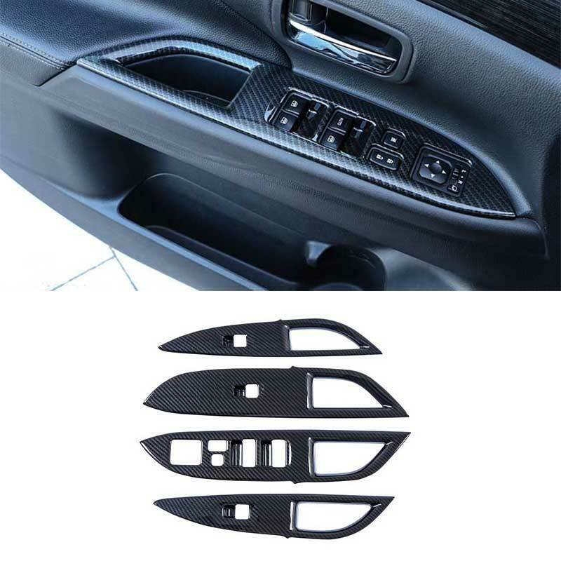 for Mitsubishi Outlander 13-21 Carbon Fiber Window Lift Switch Panel Trim Cover