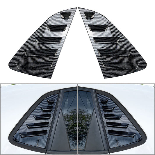 Heck Seitenfenster Lamellenffnung Trim Abdeckung f¨¹r for VW Polo MK6 18+ Kohlefaser