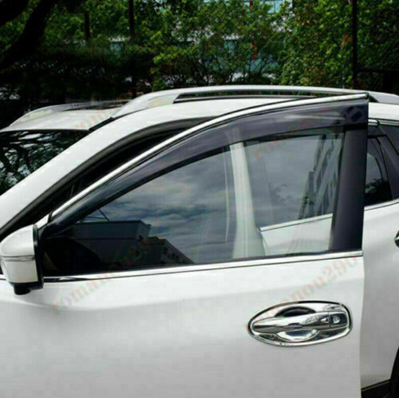 for Nissan Rogue 2017-2020 Window Visor Sun Rain Guard Vent Shade W/ Chrome Trim