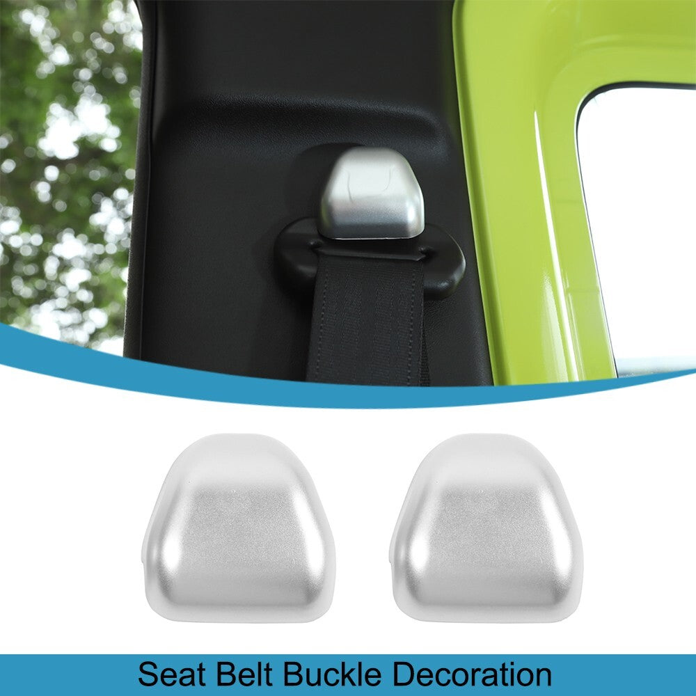 Silver for Seat Safety Belt Buckle Decoration Cover Trim for Suzuki for Jimny 2019-2023