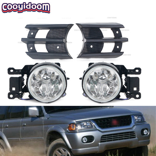 The front fog light kit is suitable for Mitsubishi Montero Pajero Sports 1999 - 2008.