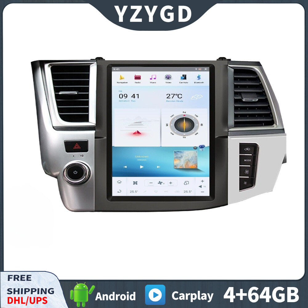 for Toyota Highlander 2014-2018 Android CarPlay Car Radio 2Din Stereo Receiver