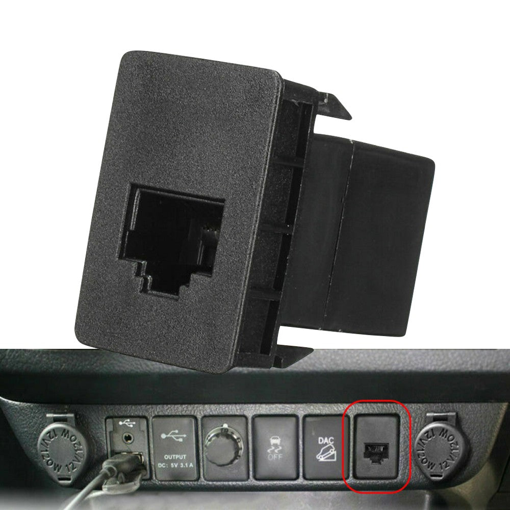 RJ45 UHF Radio Switch Panel Dash Socket Flush Black Fits For Prado RAV4