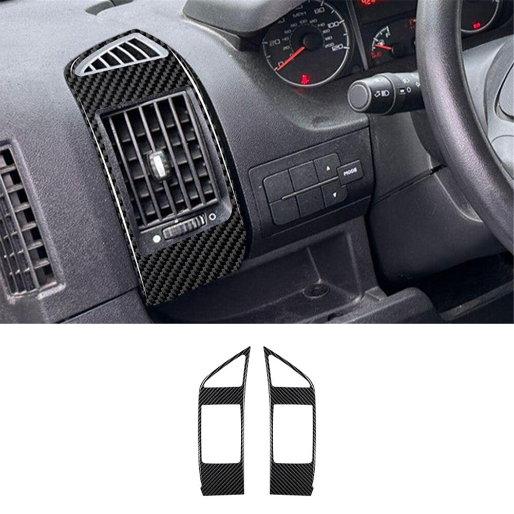 2Pcs Carbon Fiber Side Vent Outlet Frame Cover Trim for Ram Promaster 2014-2021