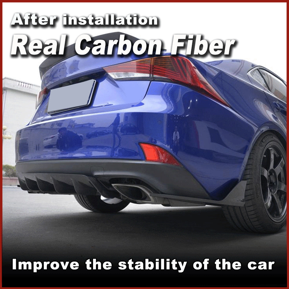 for LEXUS IS350 Sedan 17-18 REAL Carbon Rear Bumper Lip Splitter Flaps Spoiler