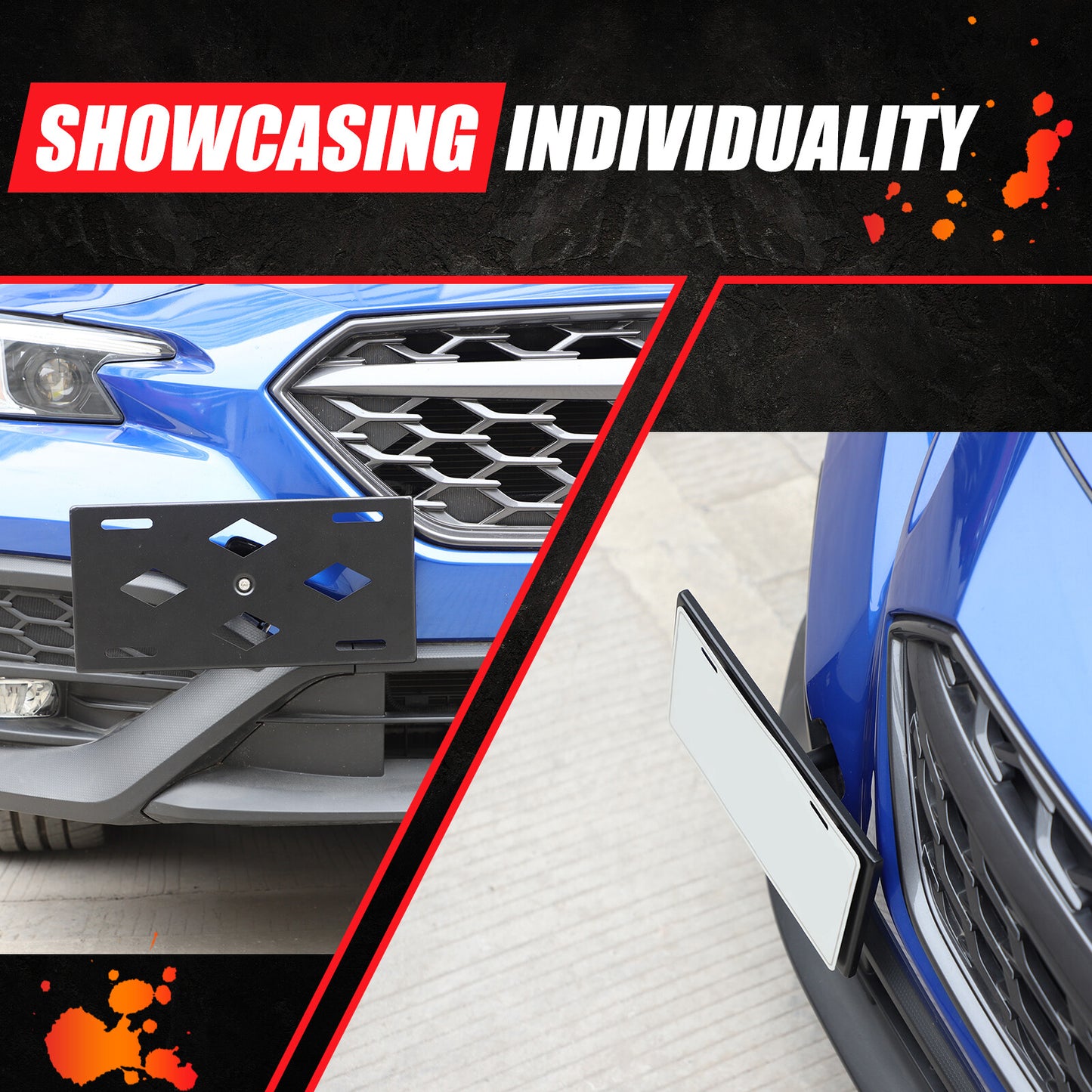 Front bumper tow hook license plate mounting bracket suitable for 2022-2024 for Subaru WRX STI